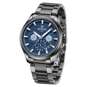Montre homme RÉCOMPENSE luxe logo personnalisé OEM accepté chronographe montre business à quartz montres pour hommes de haute qualité - Product Image 5