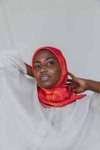 Foulard Hijab Ethnique Musulman Hijab Imprimé Arabe 2024 Satin Polyester Hijab Imprimé Léopard - Product Image 3