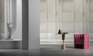 Carta da Parati Adesiva all'Ingrosso, Personalizzabile, Minimalista, Grigio Chiaro, Texture 3D Scanalata, Decorazione Murale per Casa e Ufficio, <span class=keywords><strong>Facile</strong></span> da Pulire - Product Image 3