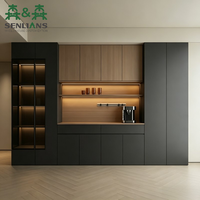Buffet de rangement moderne en bois personnalisé SLS pour salon, vitrine minimaliste pour salle à manger et chambre