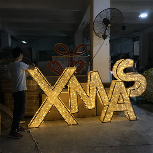 <span class=keywords><strong>3D</strong></span> LED PVC Halloween & Weihnachten Buchstaben-Motiv Lichtskulptur Außen-Feiertagsdekoration mit Fernbedienung - Product Image 2