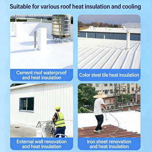 Revestimiento de Techo Impermeable, Resistente a los Rayos UV y al Calor, con Aislamiento <span class=keywords><strong>Térmico</strong></span> y Enfriamiento Mediante Aplicación con Brocha - Product Image 2