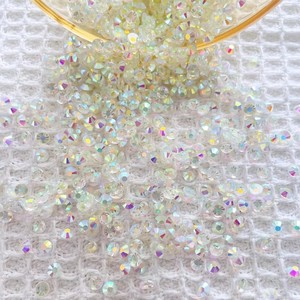 Rhinestone Kaca Transparan AB Tanpa Lapisan, Flat Back Non Hot Fix, Ukuran SS3 SS4 SS6 SS8 SS10 SS16 SS20 SS30, Grosir untuk Pakaian - Product Image 2