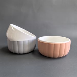 Ensemble de bols de service en porcelaine polie mignons et tendance 2025 avec manchon en silicone, écologiques pour les repas des enfants - Product Image 3