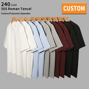 Camisetas de <span class=keywords><strong>Regalo</strong></span> Corporativas para Hombre, 240G 50S, Logotipo Personalizado, Suaves, Transpirables, Casuales de Negocios, Calidad Premium, al por Mayor - Product Image 1