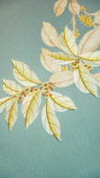 Papier peint mural artisanal en soie avec broderie 3D de style chinois, dessinée à la main, personnalisable et imprimable, représentant des oiseaux