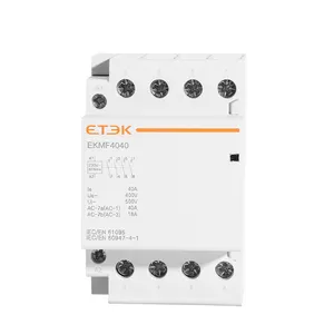 Contatores magnéticos modulares ETEK 220V AC tipo 40A tipo automático com certificados TUV CE 4p contator de baixa tensão