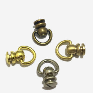 Clou rotatif <span class=keywords><strong>à</strong></span> tête de moine avec petit anneau en D, rivet rond en laiton, boucle latérale pour sac <span class=keywords><strong>à</strong></span> main, attache de sucette, <span class=keywords><strong>rivets</strong></span> - Product Image 6