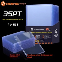 Картхолдер Henwei 35pt из ПУ кожи и пластика для PTCG, Yu-Gi-Oh, Magic the Gathering, жесткий защитный чехол для карт