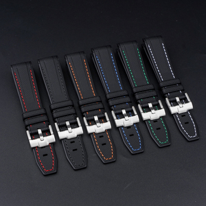 Bracelet de montre en caoutchouc de silicone à extrémité incurvée personnalisée de 20mm de qualité supérieure pour Omege X Swath Moonswatch - Product Image 3