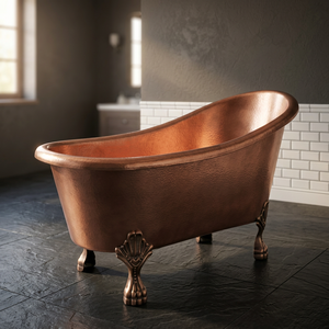 Indian Home Crafts CH-296 Antique Copper Freestanding Claw Foot Irregular Luxury <b>Bathtub</b> <b>Portable</b> <b>for</b> Hotel Use - Product Image 3