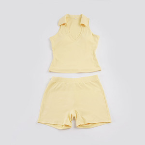Padded Sports <b>Bra</b> Top and Shorts Set V <b>Neck</b> <b>Halter</b> Solid Slim Fit Sexy Casual Yoga Activewear - Product Image 6