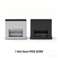 Imprimante thermique de reçus de bureau ZJ POS-8390, nouvelle, noire, 80 mm, sans fil, LAN, en stock pour les supermarchés