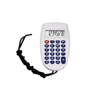 Симпатичный портативный Стандартный калькулятор 8-значный мини-пользовательский портативный Настольный бизнес большой ЖК-дисплей Чувствительная Кнопка подвесная веревка