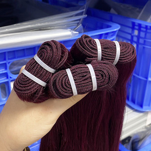 Extensions de cheveux lisses de 18 à 26 pouces, 100% cheveux humains vierges Remy, super double trame, tissées à la main, cheveux tressés pour une tête entière - Product Image 4