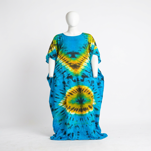 Caftán Tie Dye de la Mejor Calidad para Mujer, Cómodo, Holgado, de Rayón, para la Playa, Traje de Baño, Largo hasta el Suelo - Product Image 2