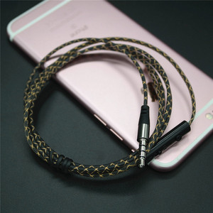 Cable de audio trenzado de 3,5 mm macho a macho para adaptador de auriculares Mp3, blindaje con núcleo de TPE, certificado CE - Product Image 3