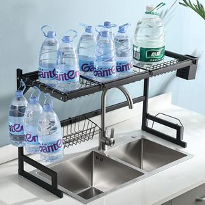 Rack 2 Layer Expandable Stainless Steel Kitchen Dish Rack Drainer Shelf Adjustable Over The Sink Dish Drying Rack For Kitchen Storage
