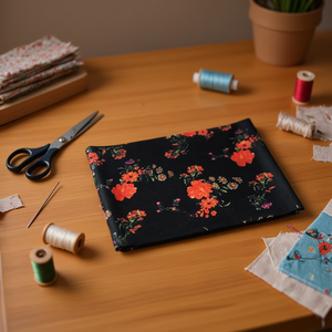 Accessorio in Tessuto Ilan 100cmx150cm, Stampa Floreale, Materiale per Artigianato - Product Image 2