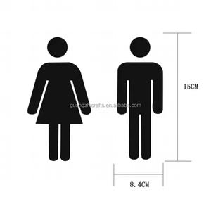 Amovible Acrylique Hommes Femmes Mur Signe Autocollants Salle De Lavage Mur Acrylique <span class=keywords><strong>Miroir</strong></span> Autocollant 3D <span class=keywords><strong>Miroir</strong></span> Public Toilette Acrylique Signe - Product Image 4