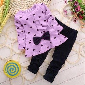 Conjuntos de Ropa de Bebé para Primavera y Otoño, Camiseta + Pantalones, 2 Piezas/Conjunto, Ropa de Manga Larga, Trajes Deportivos para Niños, Ropa de Algodón para Niños - Product Image 1
