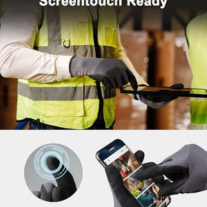 Guantes de Trabajo de Seguridad Personalizables al por Mayor Directo de Fábrica, Tejido Sin Costuras de Nailon Negro con Agarre de Nitrilo Microespumado, Talla Mediana - Product Image 6