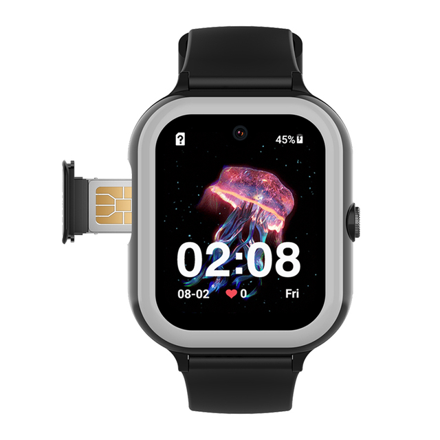 Waterproof IP67 GPS Smartwatch Children Android 4G AMOLED Screen SOS Emergency SMS Math Game AI Talk WIFI Call Silica Gel