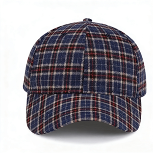 Gorra de Béisbol Vintage a Cuadros Multicolor Ajustable de Algodón para Hombre y Mujer al por Mayor - Product Image 3