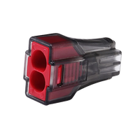 Connecteur de fil à connexion rapide BELEKS 2 ports 400V 32A Bloc de bornes à enfoncement en matériau PC pour conducteurs solides et toronnés de 4 mm²