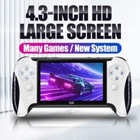 Console de jeu portable Gamegaga X18 Linux, écran 4,3 pouces, résolution 640x480, 10000 jeux rétro classiques intégrés, 9 émulateurs, AV
