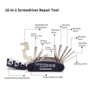 Kit de réparation de pneus de vélo avec patchs et pompe, pour le cyclisme, le sport, la route, le VTT, ensemble d'outils d'entretien en boîte - Product Image 2