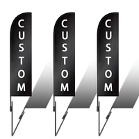 Drapeaux de plumes personnalisés pour les affaires à l'extérieur du drapeau de plage à impression par sublimation double face