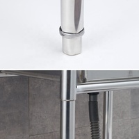 Évier commercial en acier inoxydable sur pied pour cuisine extérieure et buanderie avec égouttoir SUS 201 304 Forbes HJ-001