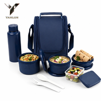 Ensemble de boîtes à lunch isothermes en acier inoxydable avec sac thermique pour les repas au bureau, à l'école ou en voyage