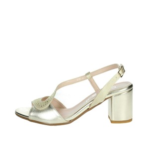 Sandali con tacco da donna in platino con punta aperta Design comodo alla moda per l'estate - Product Image 1