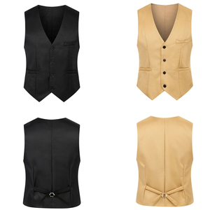 <span class=keywords><strong>Gilet</strong></span> de <span class=keywords><strong>Costume</strong></span> Classique Uni Col V pour <span class=keywords><strong>Homme</strong></span> – <span class=keywords><strong>Gilet</strong></span> Habillé Ajustable au Dos, Infroissable, Idéal pour les Affaires - Product Image 1