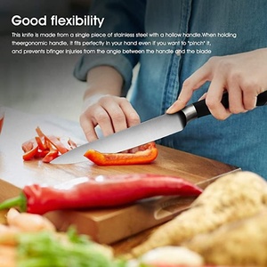 6 cái Chất lượng cao thép không gỉ Dao Kéo Nhà Bếp Knife <span class=keywords><strong>Set</strong></span> với Hollow xử lý với khối gỗ - Product Image 6