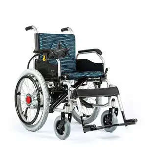 כיסא גלגלים חשמלי מתקפל בזול לנכים עם משענת יד לבלימה אלקטרומגנטית ידנית למבוגרים