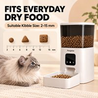 Distributeur automatique de nourriture pour chats et chiens avec caméra 1080P, audio bidirectionnel, vision nocturne, minuterie et contrôle à distance via application