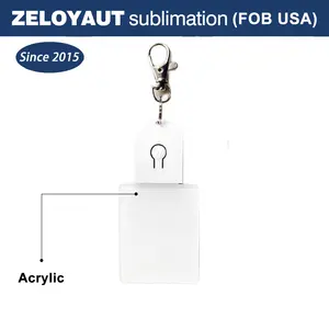 Sublimation Wholesale Custom Acrylic LED Keyrings High Quality Blanks Creative Gifts Couple Gifts Promotional Gifts