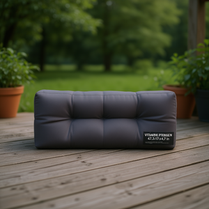 Coussin de palette d'extérieur Utouse 47,2x15,7x4,7 pouces, résistant à l'eau, matelassé, rectangulaire, anthracite uni, polyester - Product Image 2