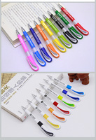 Stylos à bille incurvés blancs promotionnels avec logo personnalisé, impression numérique UV par sublimation à faible MOQ