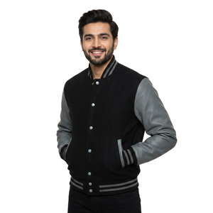 Nouvelles vestes universitaires pour hommes 2026 en laine et cuir, vente en gros, personnalisables avec votre propre logo, en promotion - Product Image 1