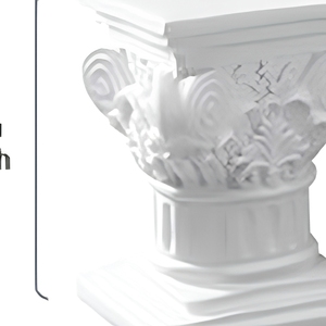 Candelabro de Resina Blanca con Columna Romana y Pedestal de Querubín para Mesa de Boda y Decoración del Hogar - Product Image 5