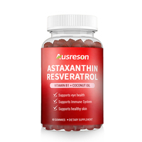 Gummies antioxydants SPL OEM Astaxanthine Resvératrol Vitamines pour la peau Extrait naturel Supplément Gummies Astaxanthine Resvératrol