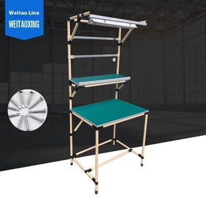 Banc de travail antistatique en acier avec étagère composite, table de travail sans poussière, neuf - Product Image 1