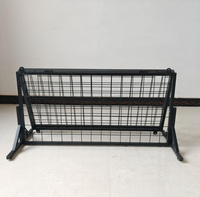 Présentoir de supermarché autoportant en treillis métallique chromé, pliable et détachable, style international, pour snacks