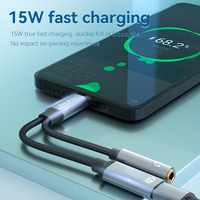 Veggieg 2-in-1 USB 3.1 Typ C USB-C zu 3,5mm Aux Audio Kopfhörerbuchse PD Ladekabel Adapter