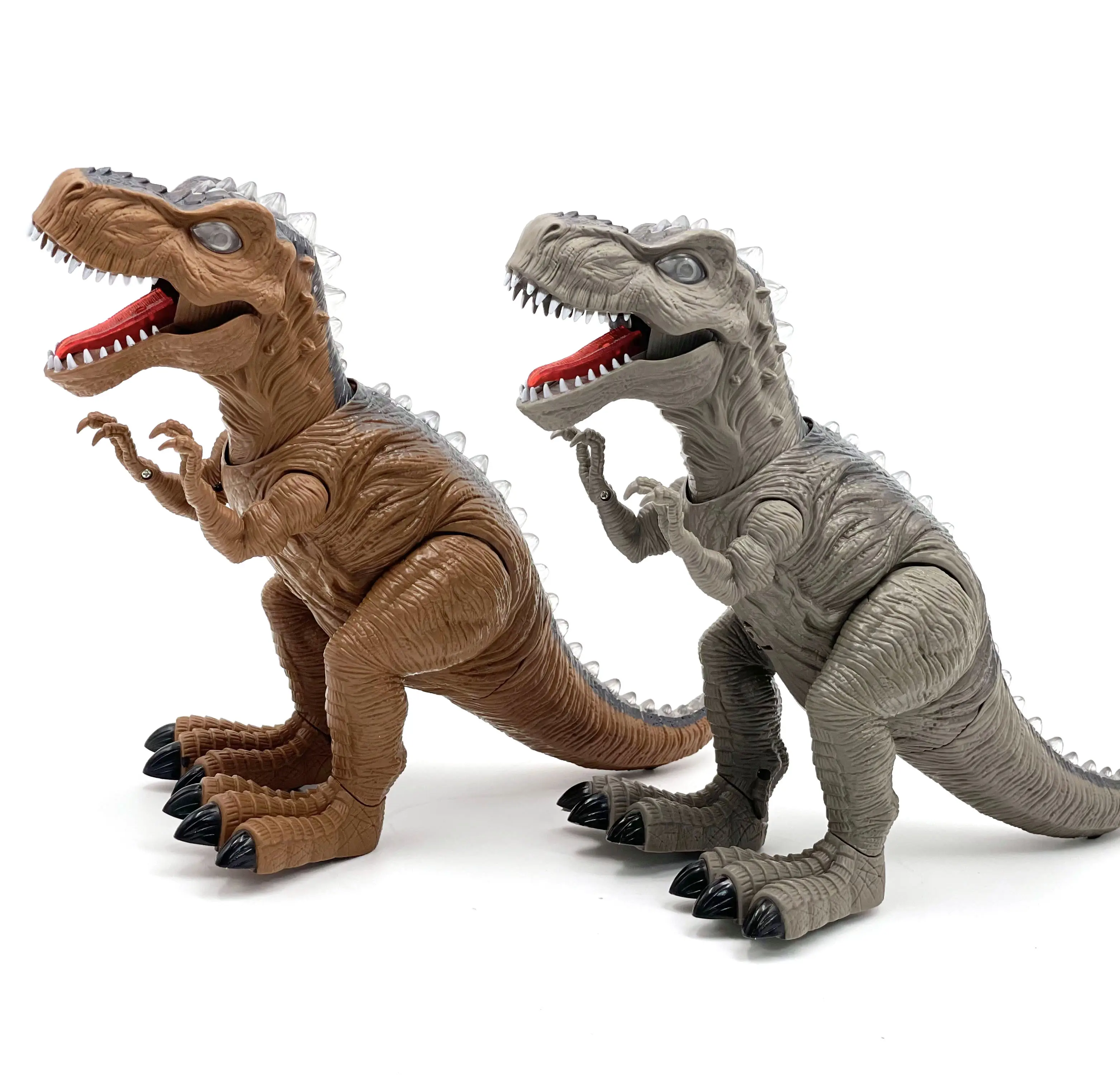 Brinquedo elétrico de dinossauro, brinquedo de plástico elétrico com som de caminhada
