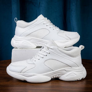 Baskets de sport décontractées pour hommes en microfibre à lacets, avec rehaussement invisible 8 cm, en maille - Product Image 3